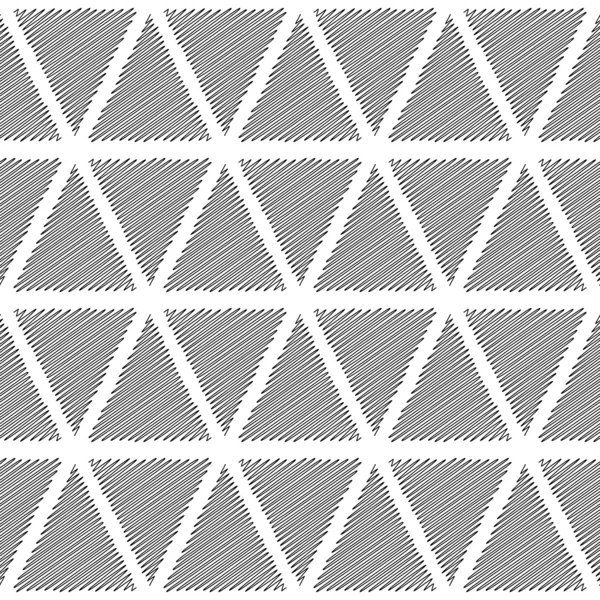 Design sömlös monokrom trekantiga geometriska mönster — Stock vektor