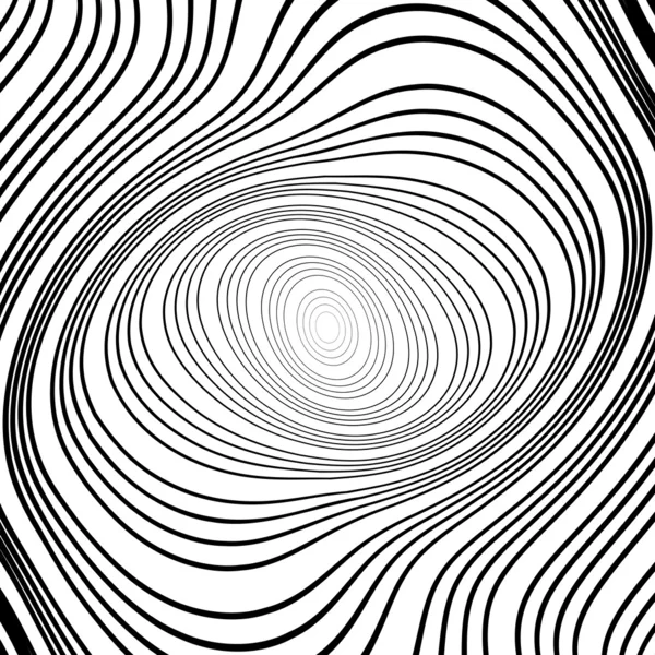 Design monochrome whirlpool ellipse movement background — Stock Vector