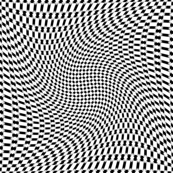 Design monochrome motion illusion trellised background — Stock Vector