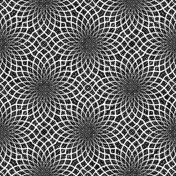 Design seamless monochrome decorative flower pattern — Stock Vector