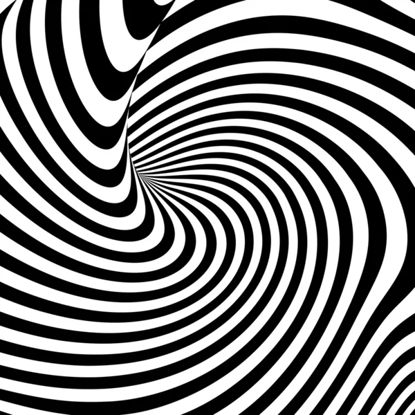 Design monochrom twirl Bewegung Illusion Hintergrund — Stockvektor