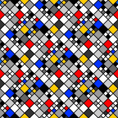 kesintisiz renkli mozaik desen tasarım