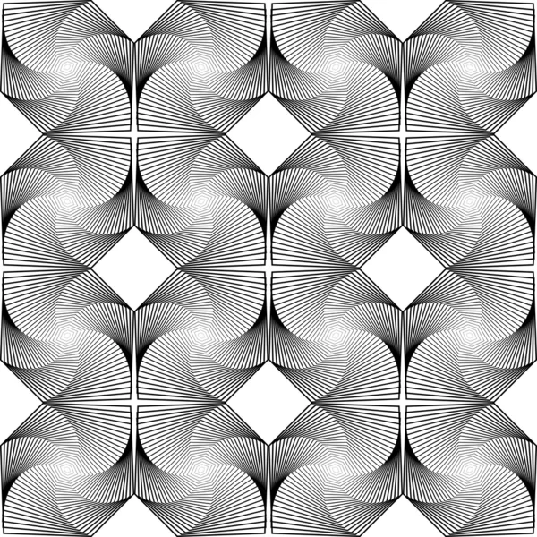 디자인 완벽 한 흑백 장식 다이아몬드 형상 패턴 — 스톡 벡터