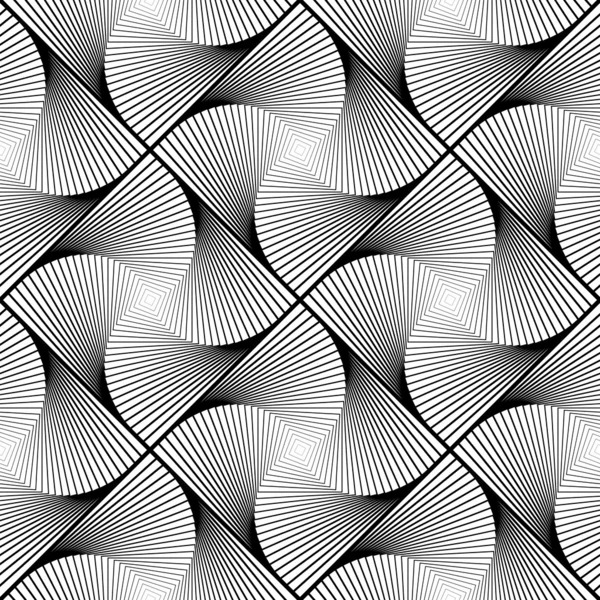 Design mouvement de tourbillon sans couture rayé motif géométrique — Image vectorielle