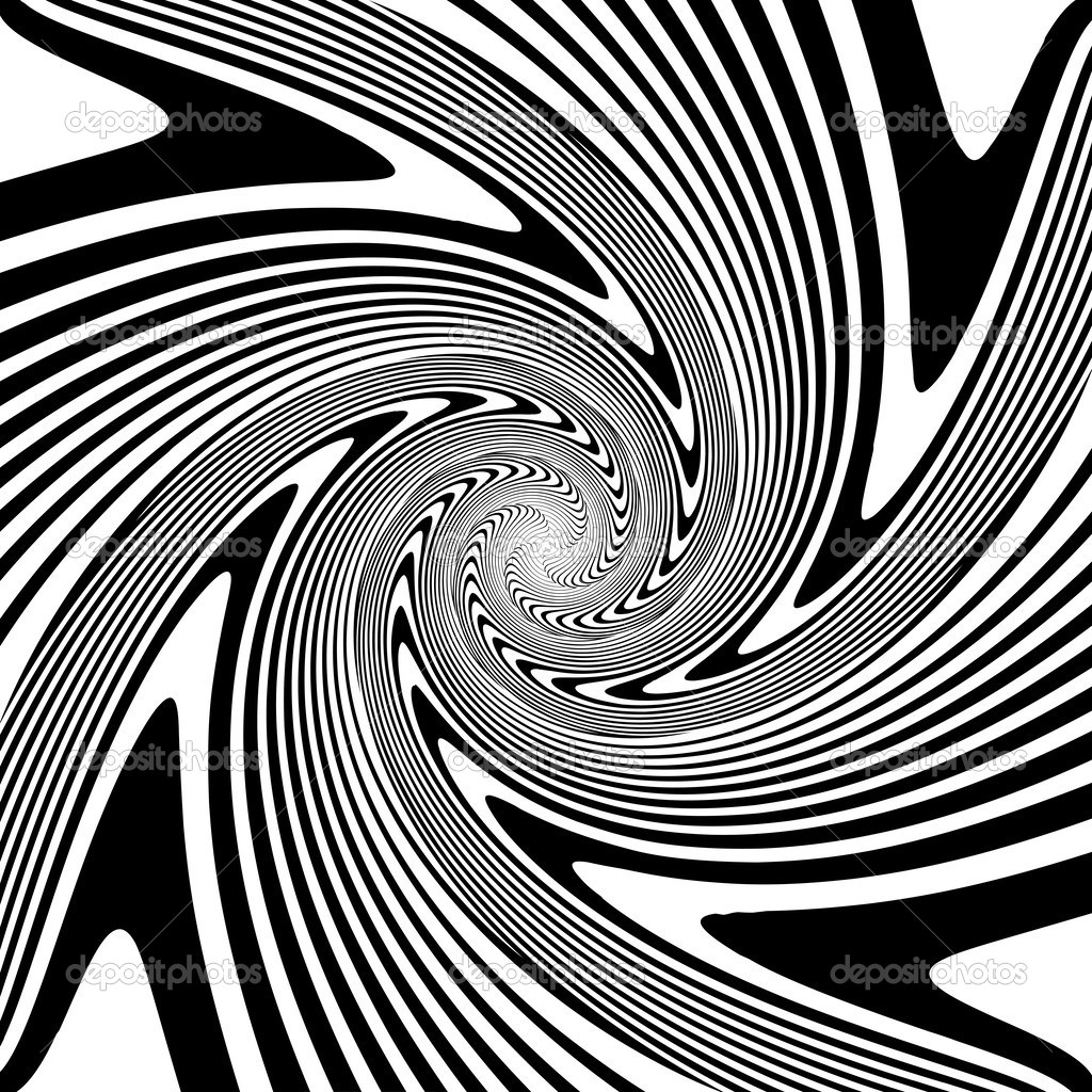 Design monochrome spiral movement illusion background