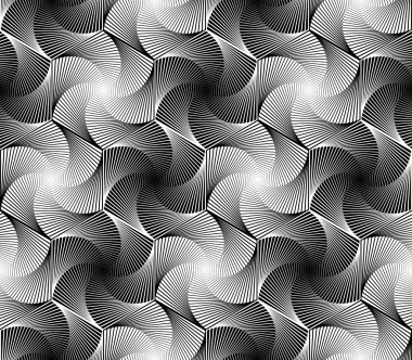 Design seamless monochrome hexagon geometric pattern clipart