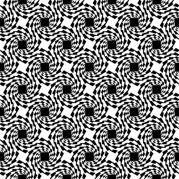 Diseño inconsútil monocromo remolino patrón decorativo — Archivo Imágenes Vectoriales