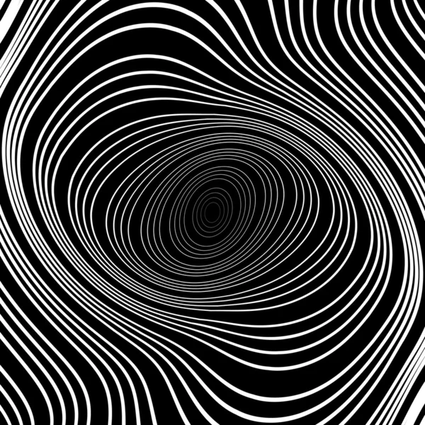 Design monochrome whirl ellipse movement background — Stock Vector