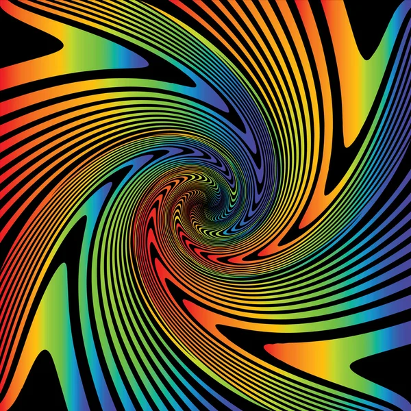 Design multicolor whirl movement illusion background — Stock Vector