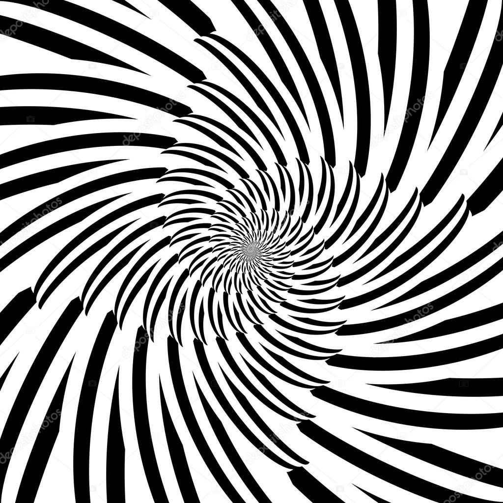 Design monochrome whirl movement illusion background