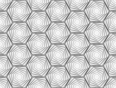 kesintisiz tek renkli altıgen geometrik desen tasarım