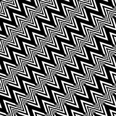 kesintisiz tek renkli zikzak geometrik desen tasarım