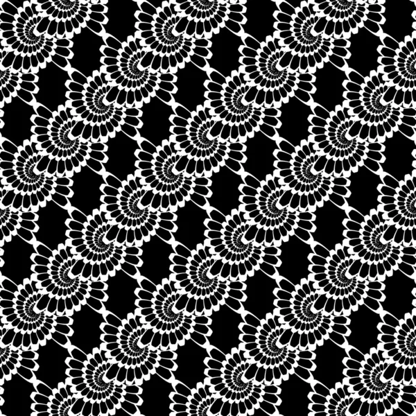 Design motif de dentelle décorative monochrome sans couture — Image vectorielle