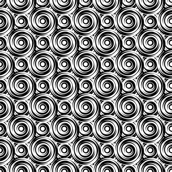 Conception sans couture motif vortex monochrome — Image vectorielle