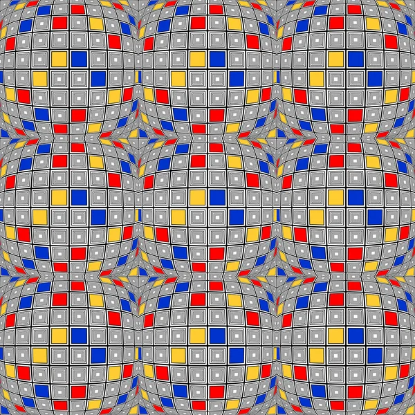 Design plynulé barevné pokřivené zaškrtnutých mozaika — Stockový vektor
