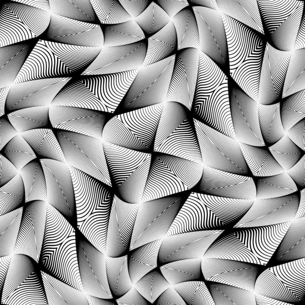 Design seamless monochrome grid geometric pattern — Stock Vector