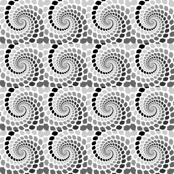 Conception sans couture mouvement d'hélice monochrome motif peau de serpent — Image vectorielle