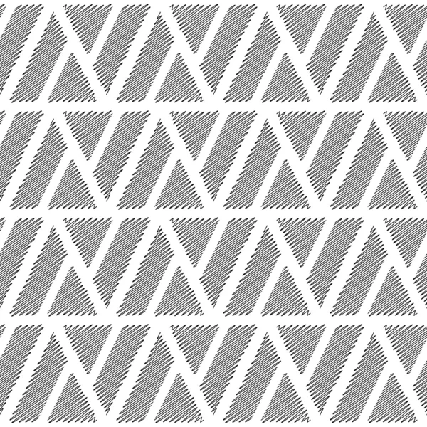 Design sömlös monokrom triangel geometriska mönster — Stock vektor