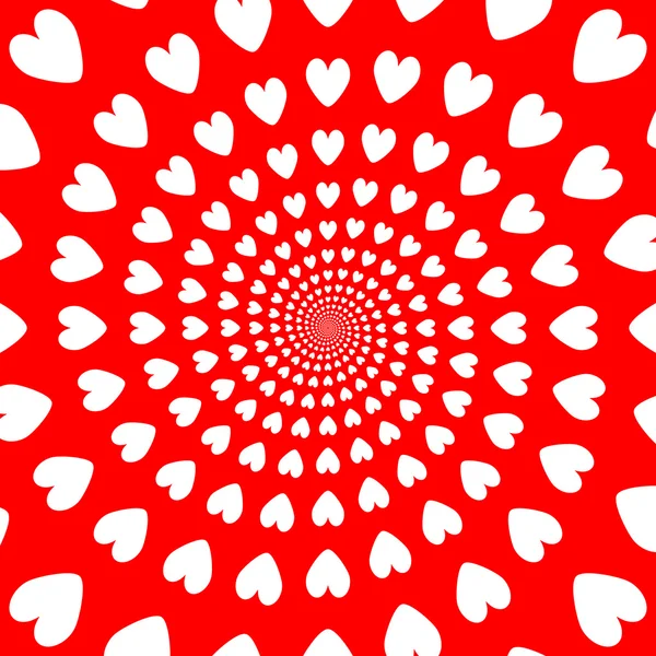 Φόντο με σχέδιο helix πολύχρωμο κίνημα καρδιές — Διανυσματικό Αρχείο