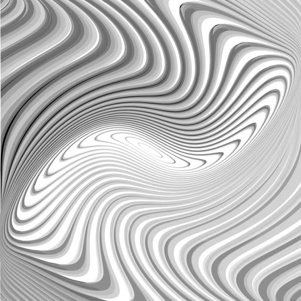 Diseño monocromo remolino circular movimiento fondo — Archivo Imágenes Vectoriales