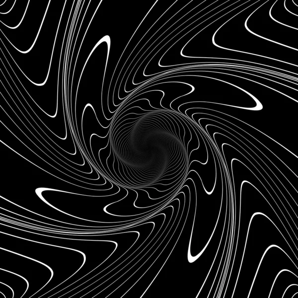 Ontwerp monochroom vortex verkeer illusie achtergrond — Stockvector