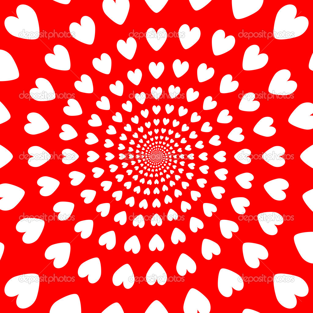 Sfondo di cuori colorati elica movimento di design San Valentino e carta di matrimonio illustrazione vettoriale arte — Vettoriali di amicabel