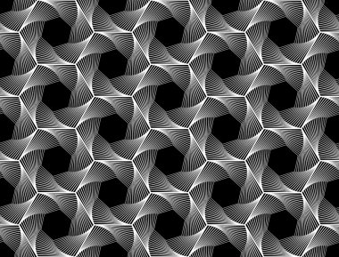 kesintisiz tek renkli altıgen geometrik desen tasarım