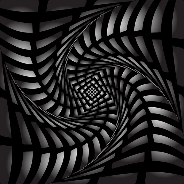 Diseño monocromo giro movimiento ilusión fondo — Archivo Imágenes Vectoriales
