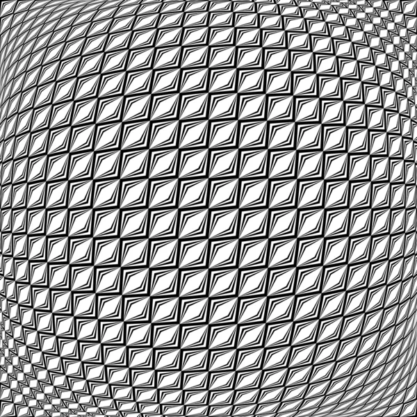 Design monochrome warped grid diamond pattern