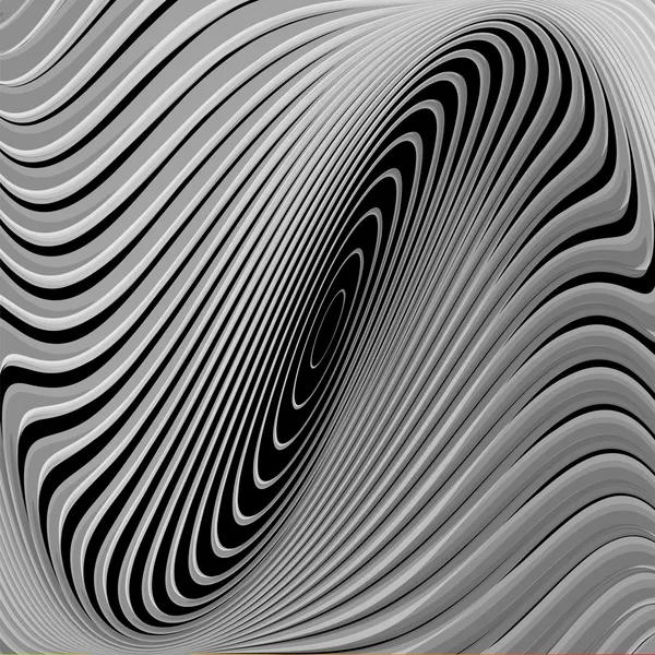 Design monochrome twirl circular movement background — Stock Vector