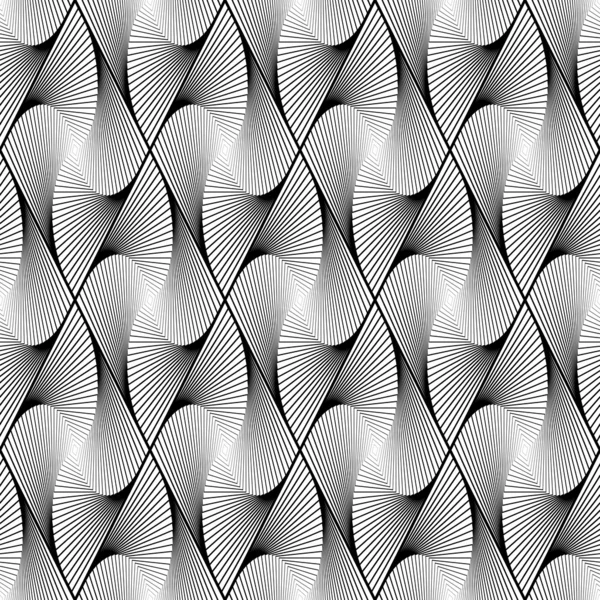 Дизайн бесшовных монохромных декоративных алмазных геометрических узоров — стоковый вектор