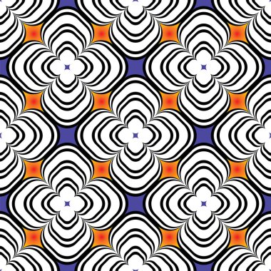 kesintisiz renkli çiçek geometrik desen tasarım