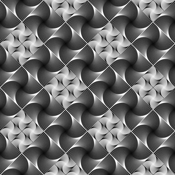 Diseño inconsútil monocromo decorativo patrón geométrico diamante — Archivo Imágenes Vectoriales