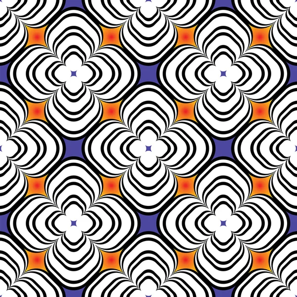 Conception sans couture motif géométrique fleur colorée — Image vectorielle
