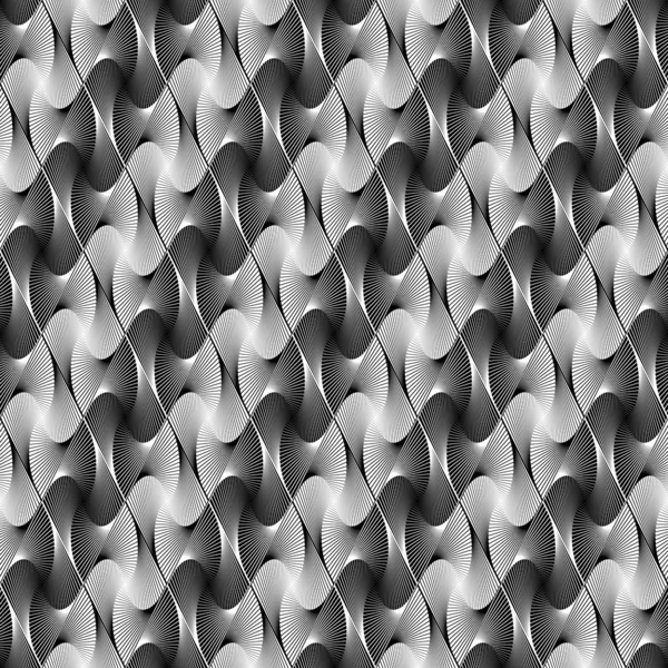 Bezszwowe monochromatyczne ozdobny diament geometryczny wzór — Wektor stockowy