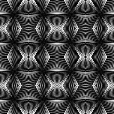 kesintisiz tek renkli geometrik desen tasarım