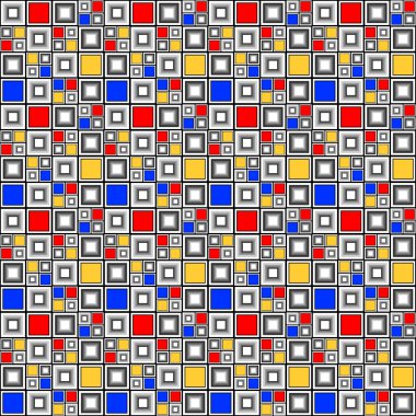 kesintisiz renkli ekose desenli mozaik desen tasarım