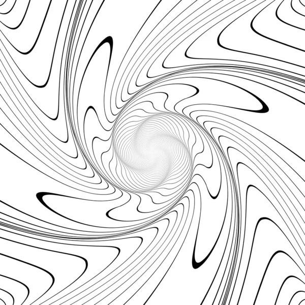 Design monochrome vortex mouvement illusion fond — Image vectorielle