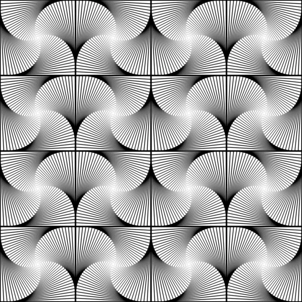 Desain pergerakan berputar mulus bergaris-garis pola geometris - Stok Vektor