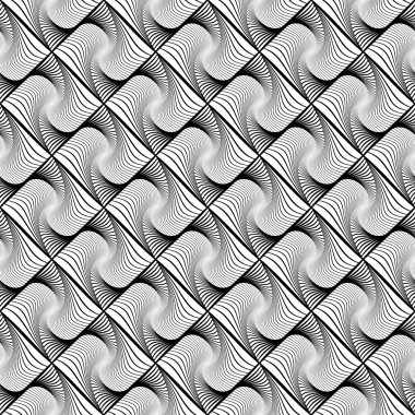 kesintisiz dalga elmas geometrik desen tasarım