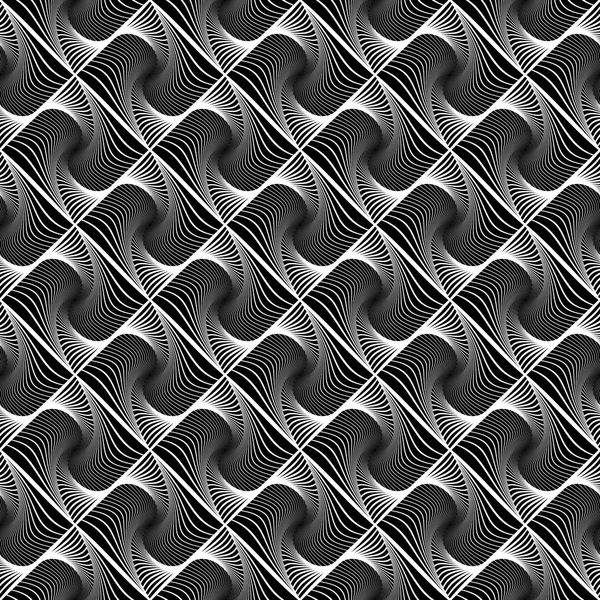 디자인 완벽 한 웨이브 다이아몬드 형상 패턴 — 스톡 벡터
