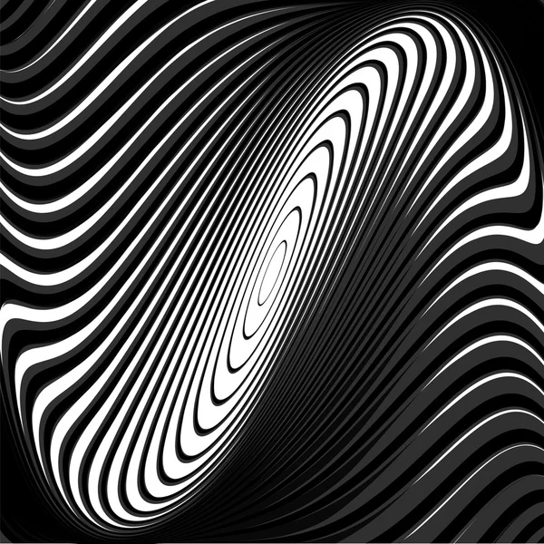 Disegno monocromatico twirl movimento circolare sfondo — Stockvector