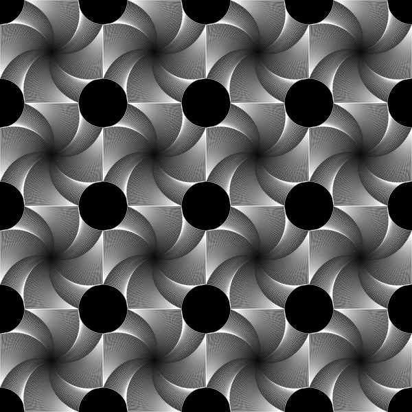 Design seamless vortex geometric pattern — Stock Vector