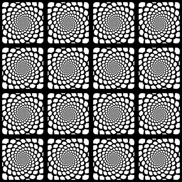 Design seamless monochrome spiral movement snakeskin pattern — Stock Vector