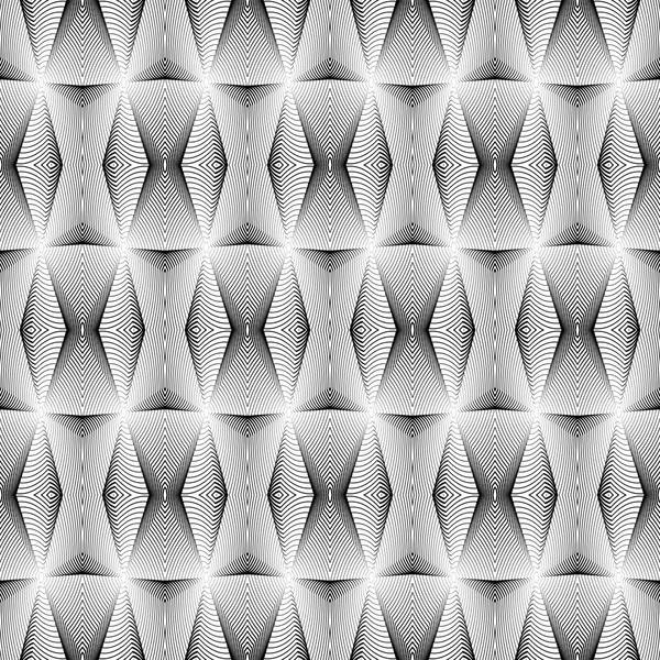 Ontwerp naadloze monochroom geometrische patroon — Stockvector