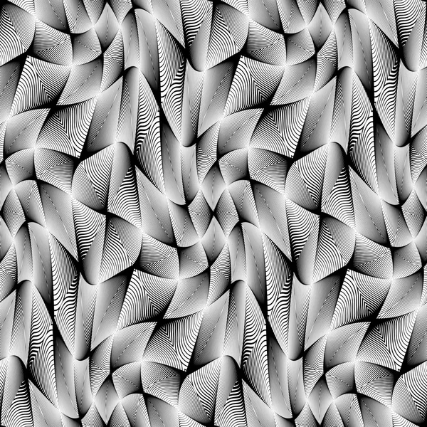 设计无缝的单色网格的几何图案 — 图库矢量图片