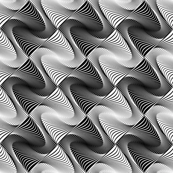 Diseño de onda inconsútil patrón geométrico — Vector de stock