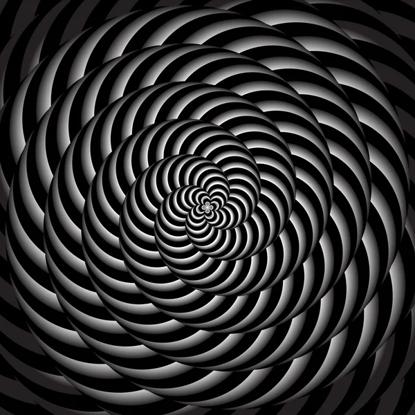 Design tourbillon coloré mouvement circulaire illusion fond — Image vectorielle