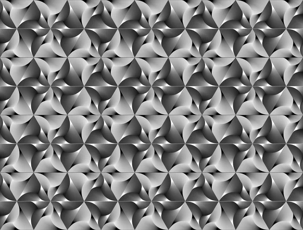 Desain pola geometris segitiga monokrom tak berjahit - Stok Vektor
