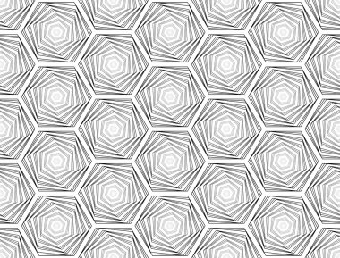 kesintisiz tek renkli altıgen geometrik desen tasarım